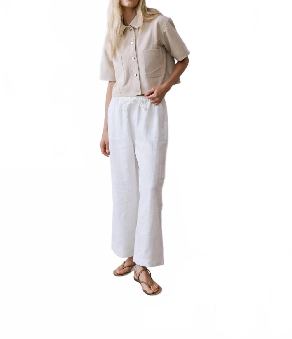 NEW MELISSA NEPTON tonio linen pants in off white